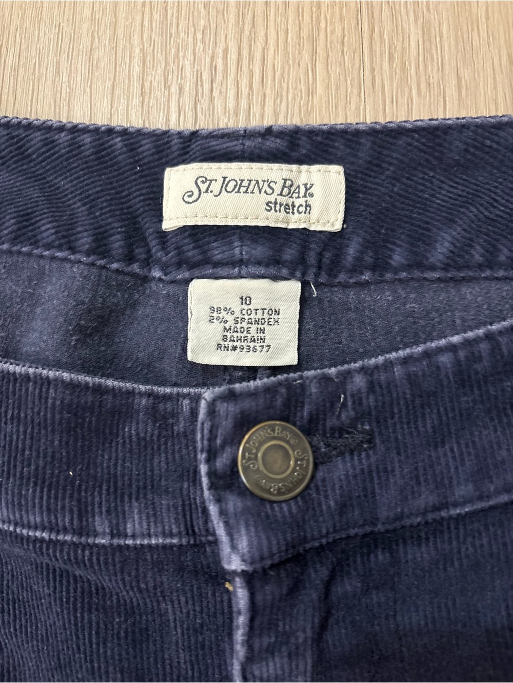 St. John's Bay Slim Corduroy Jeans in Navy